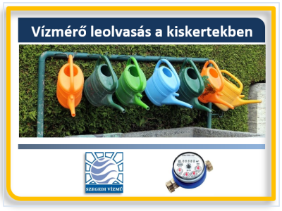 Vízmérő leolvasás a kiskertekben
